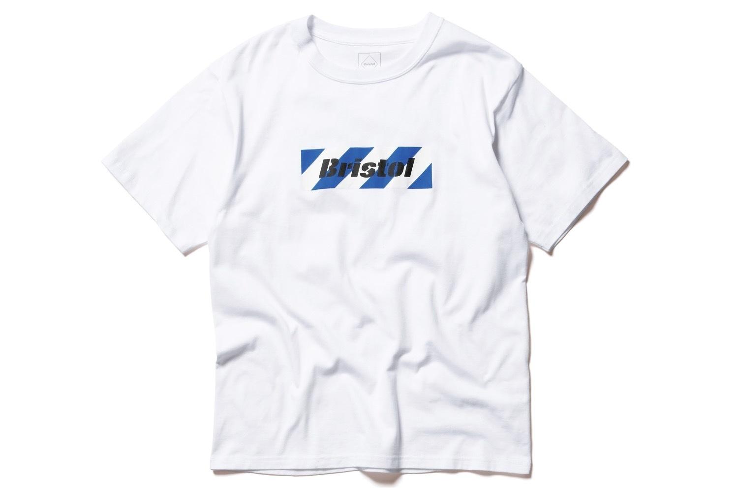 エフシーレアルブリストルの新作Tシャツ、バイアスストライプやステンシル調ロゴをプリント 