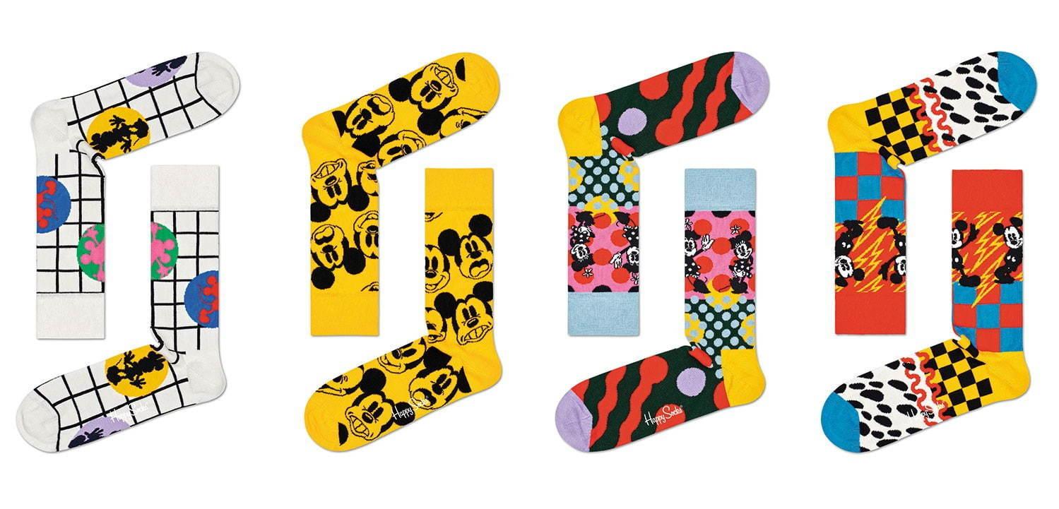 ディズニー×ハッピーソックスの初コラボ靴下 - ミッキーやミニー、ドナルドをカラフル&ポップに コピー ディズニー×ハッピーソックスの初コラボ靴下 - ミッキーやミニー、ドナルドをカラフル&ポップに コピー