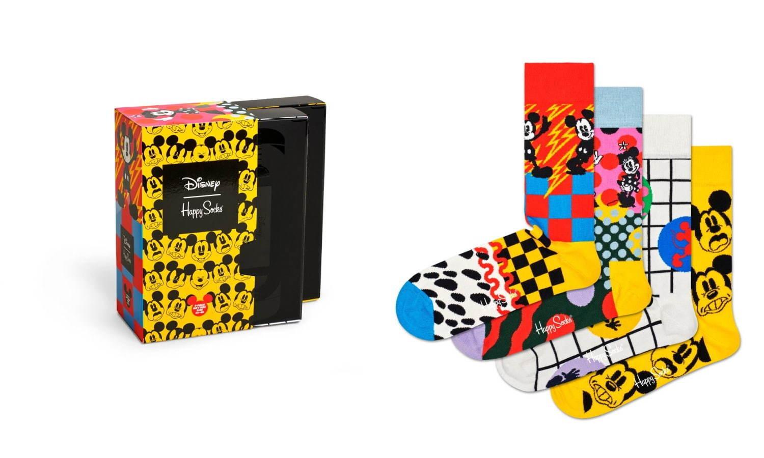 ディズニー×ハッピーソックスの初コラボ靴下 - ミッキーやミニー、ドナルドをカラフル&ポップに コピー ディズニー×ハッピーソックスの初コラボ靴下 - ミッキーやミニー、ドナルドをカラフル&ポップに コピー