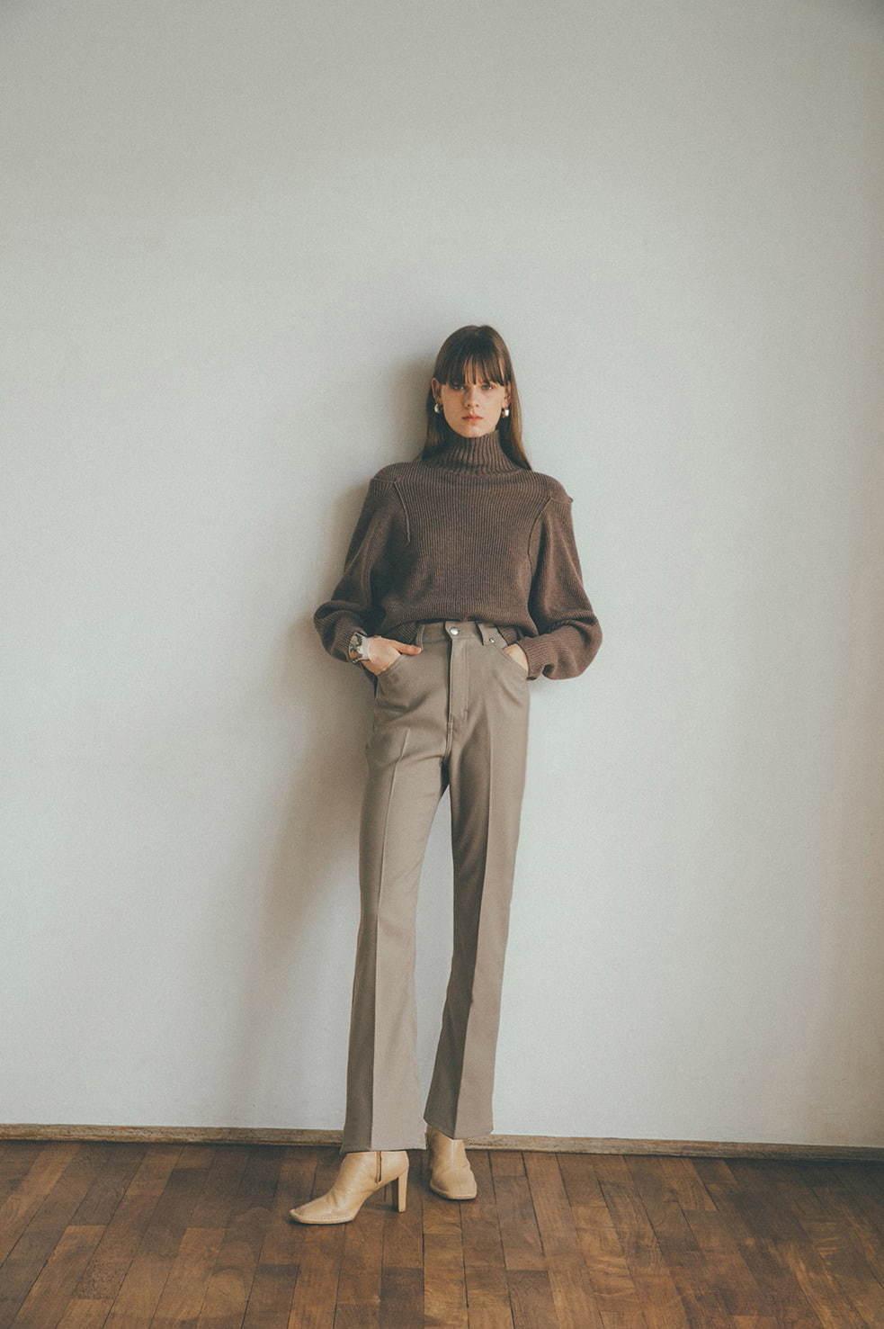 クラネ×Leeのブーツカットパンツ、ハイウエスト&ヒールが似合う長めの丈感で コピー クラネ×Leeのブーツカットパンツ、ハイウエスト&ヒールが似合う長めの丈感で コピー