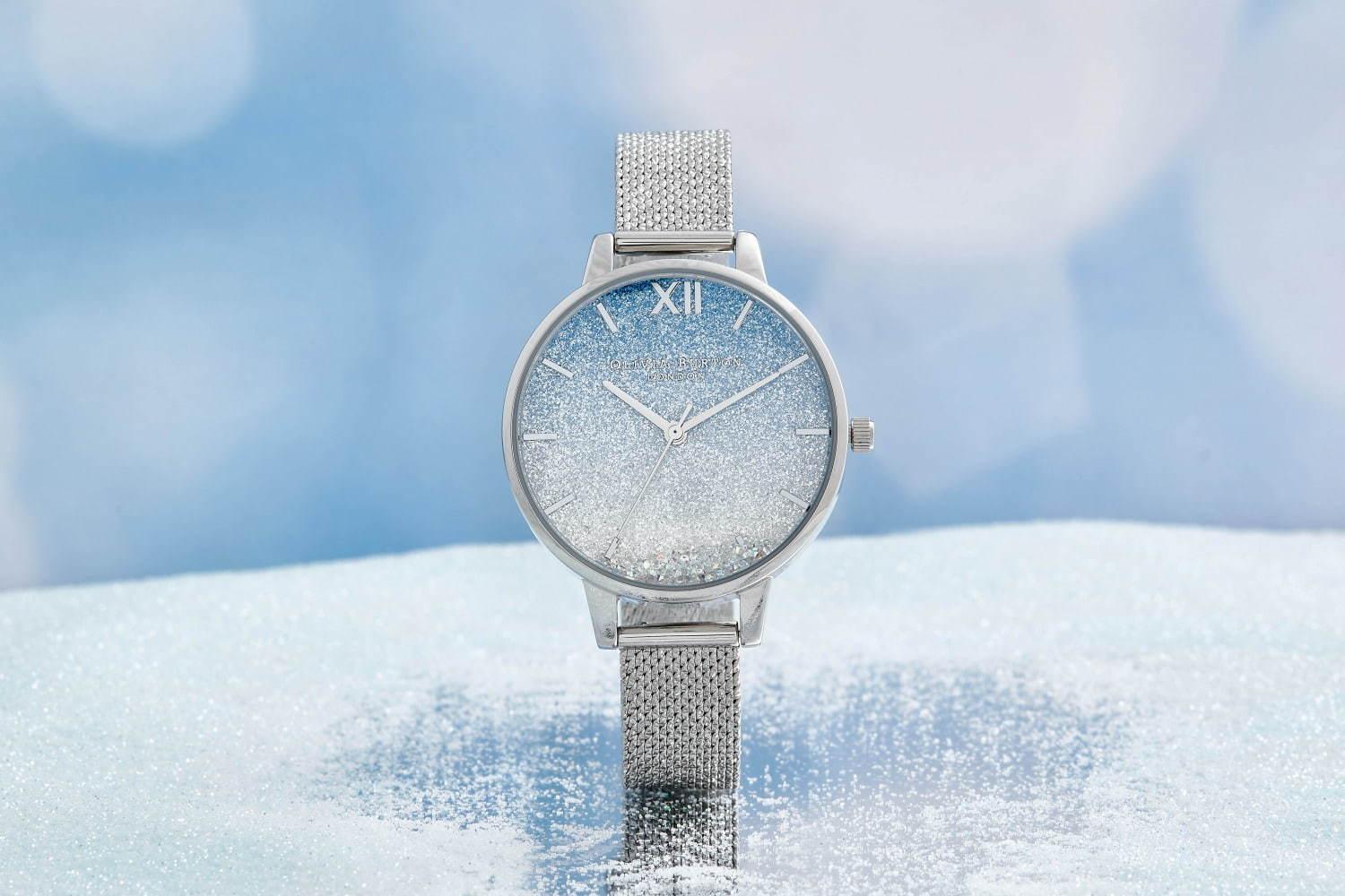 オリビア・バートンの新作腕時計「アイス クイーン」凍てつく湖のきらめきや雪の結晶に着想 コピー