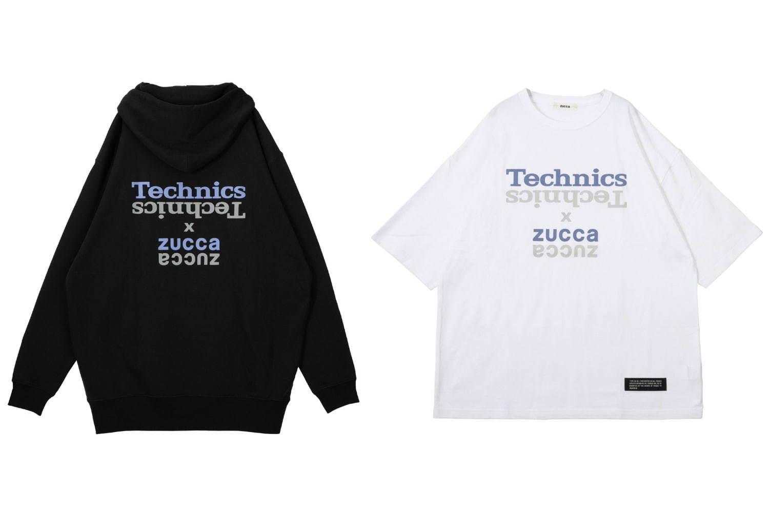 ズッカ×テクニクスのコラボパーカー＆Tシャツ、ターンテーブル「SL-1200」に着想 