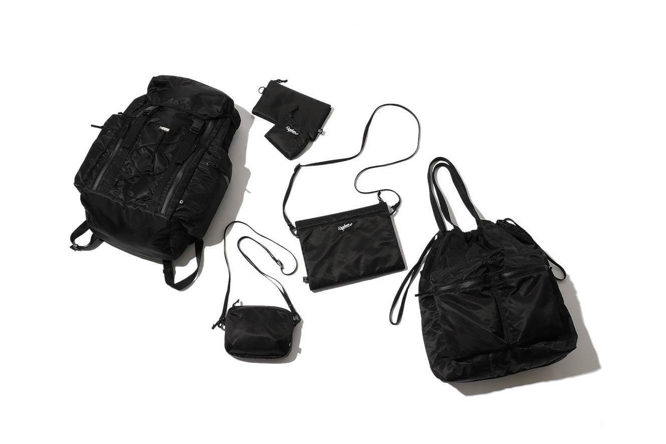 デンハム×ラミダスのバッグ&財布"オールブラック"のナイロン素材で、2WAY仕様のポーチも 