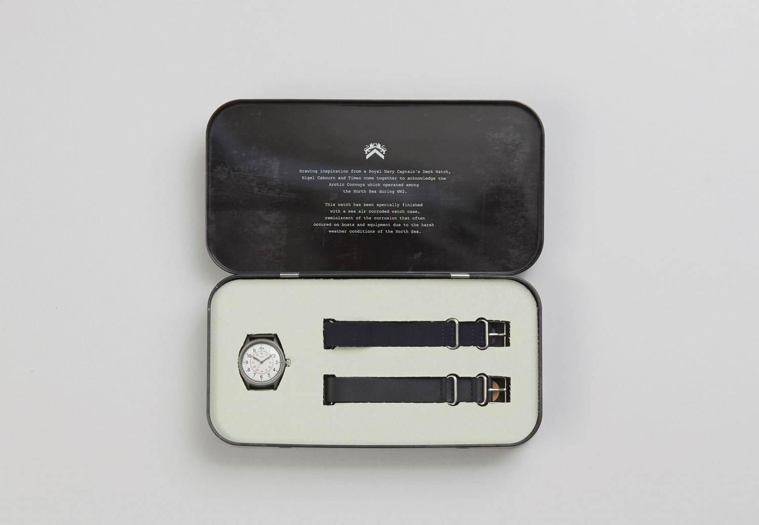 ナイジェル・ケーボン×タイメックスのステンレスケース腕時計、イギリス海軍のデッキウォッチから着想 コピー