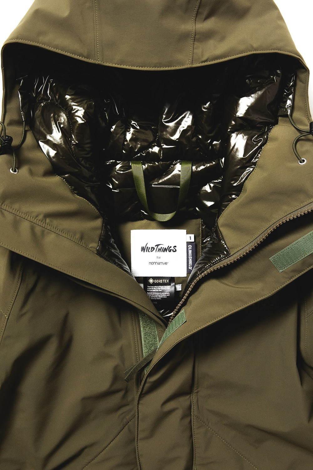 ノンネイティブ×ワイルドシングスのゴアテックス中綿ジャケット、高保温性＆軽量性を兼備 コピー