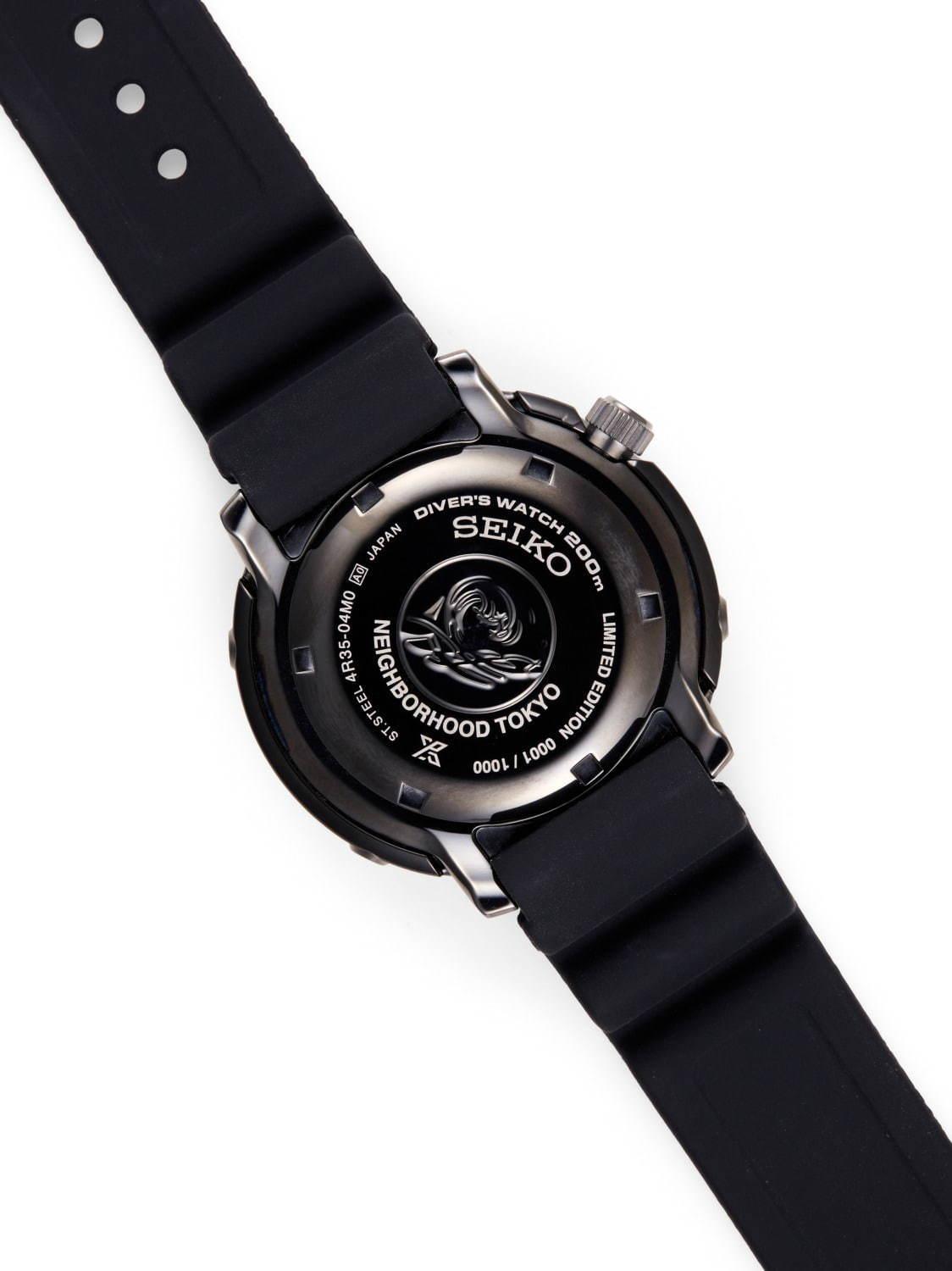 ネイバーフッド×セイコーの腕時計 - Wネームを配した文字盤＆裏蓋、200m防水など機能性も兼備 コピー