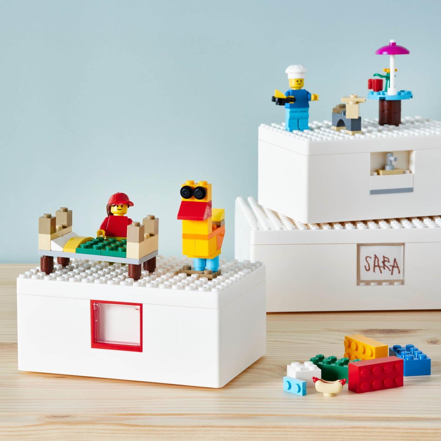 イケア×レゴグループのコラボ収納ボックス、“レゴブロック”型の全4サイズ&他レゴ製品と連結も可能 コピー