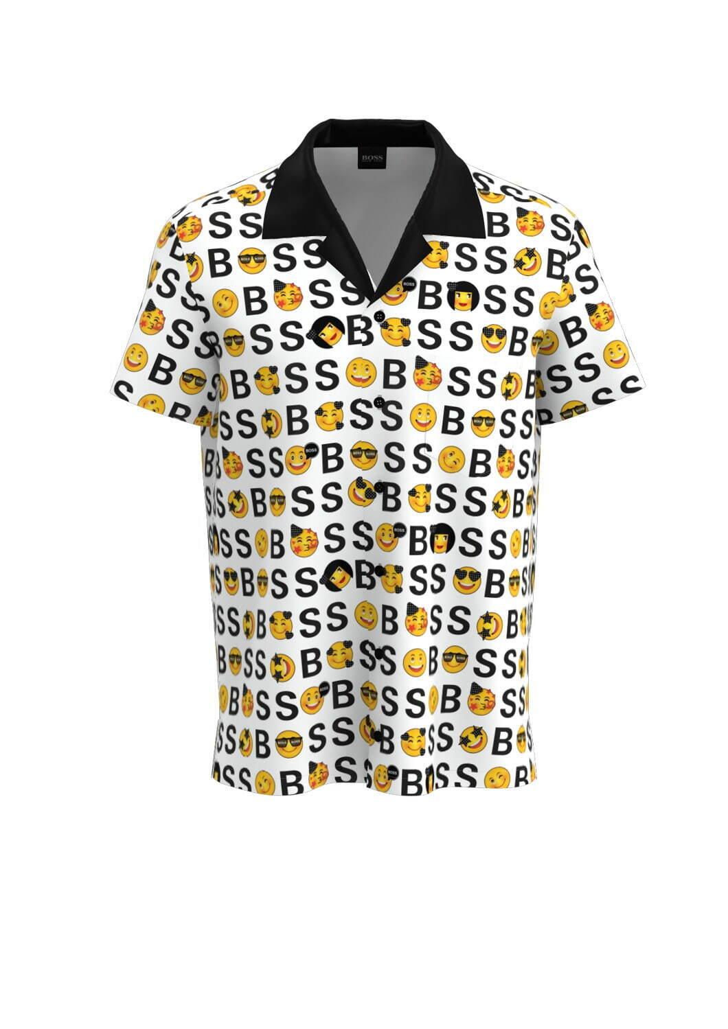 ボスの日本初旗艦店が銀座に、“HB-MOJI”ロゴ配したオープン記念Tシャツやフーディーも コピー