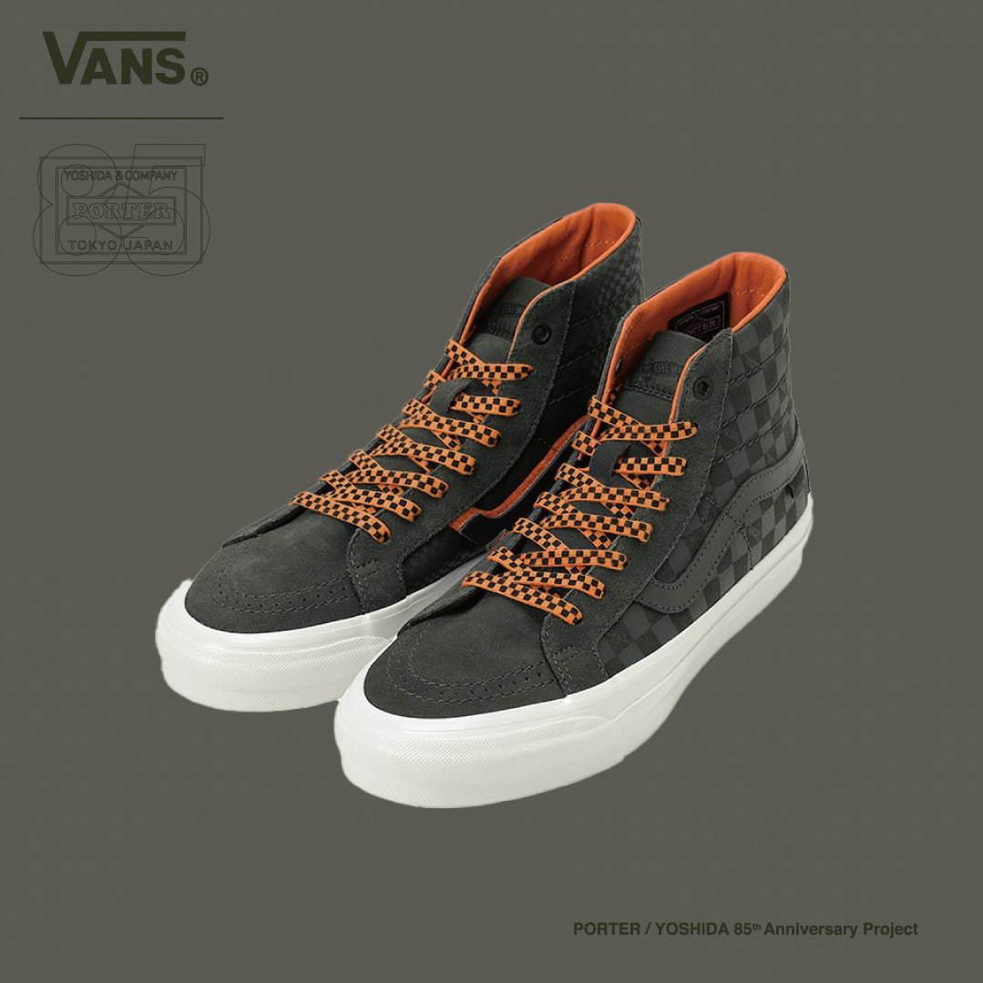 ポーター×VANS“チェッカーフラッグ柄＆ボタニカル柄”のバッグ、左右非対称スニーカーも コピー