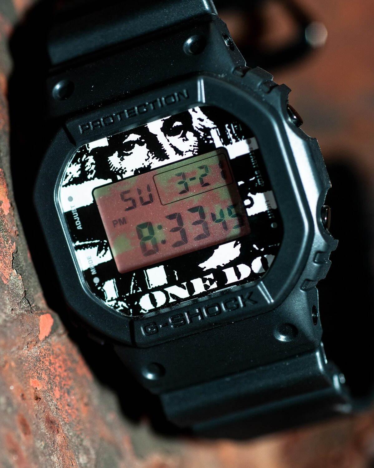 ビームスTからG-SHOCK＆河村康輔とのコラボウォッチ、1ドルコラージュアートを大胆にデザイン コピー