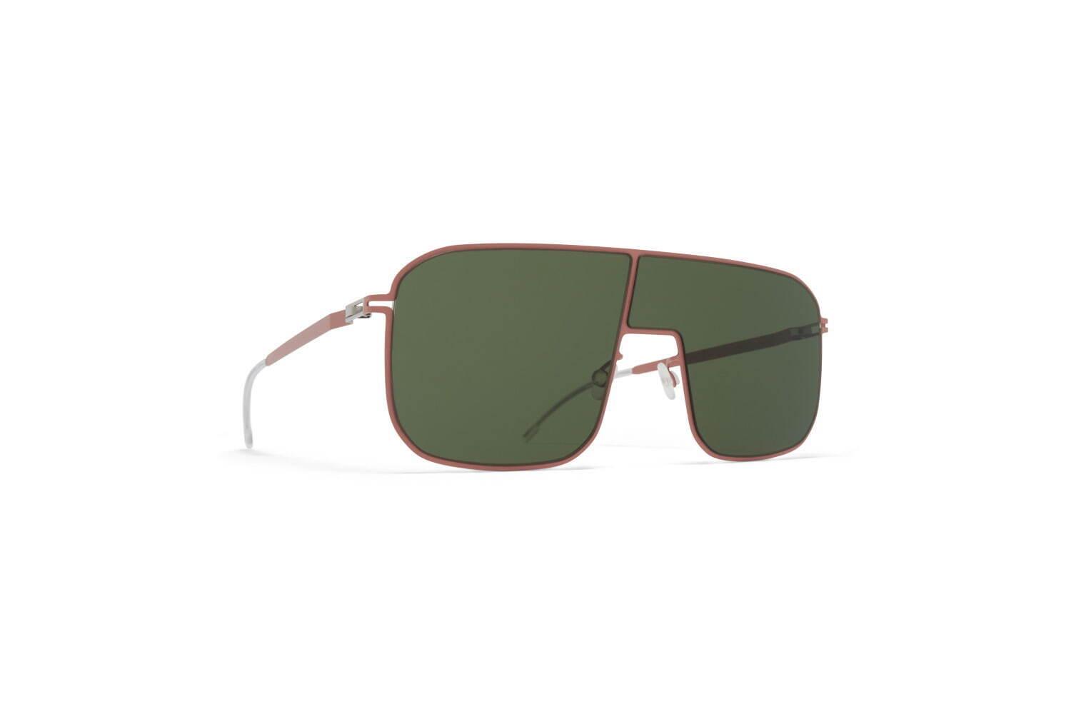 マイキータ“左右非対称レンズ”のサングラス、ピンク×オリーブグリーンやグラデーションカラー コピー