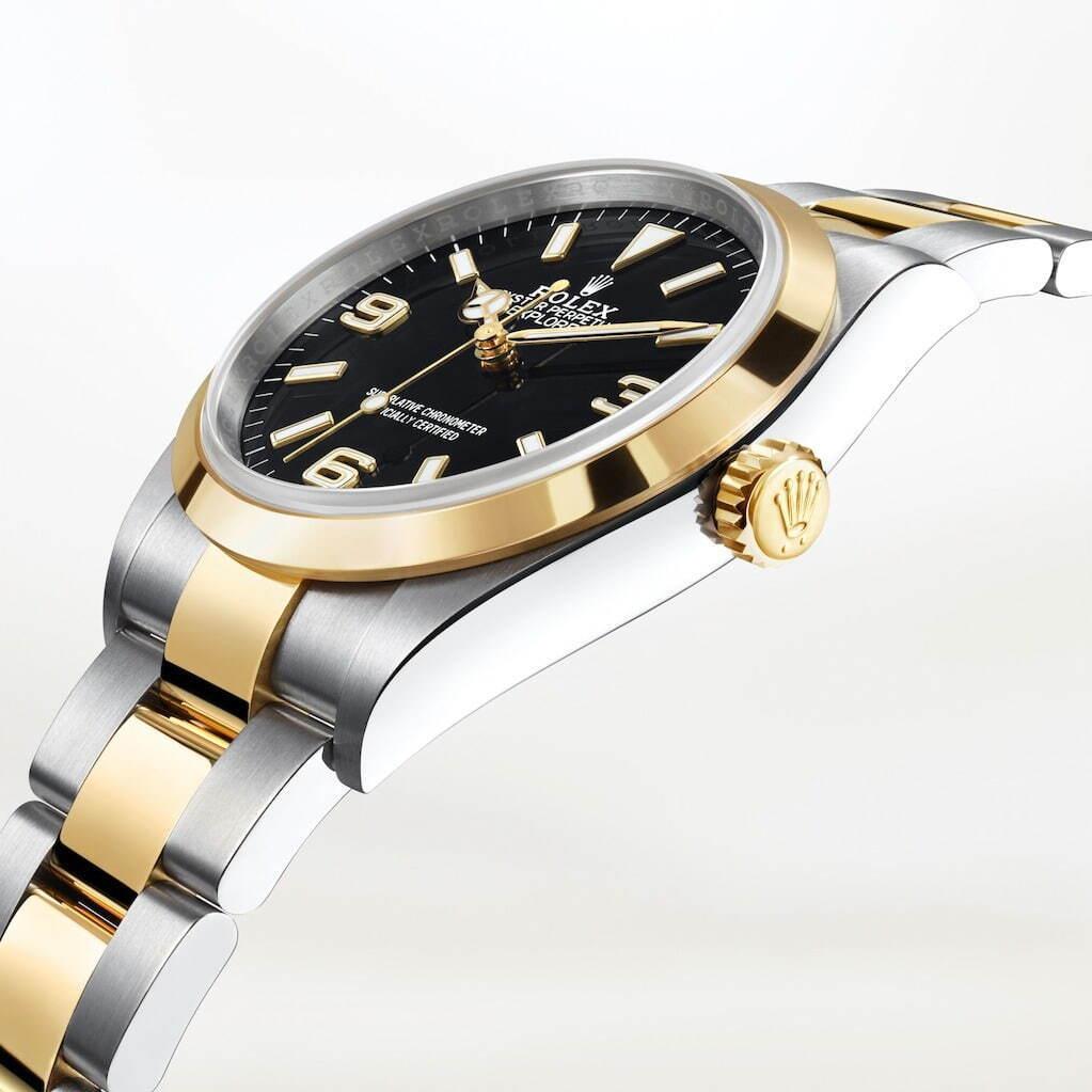 ロレックスの腕時計「エクスプローラー」2021年新作、36mmケースのイエローロレゾールほか コピー