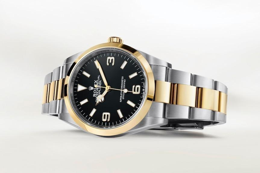 ロレックスの腕時計「エクスプローラー」2021年新作、36mmケースのイエローロレゾールほか 
