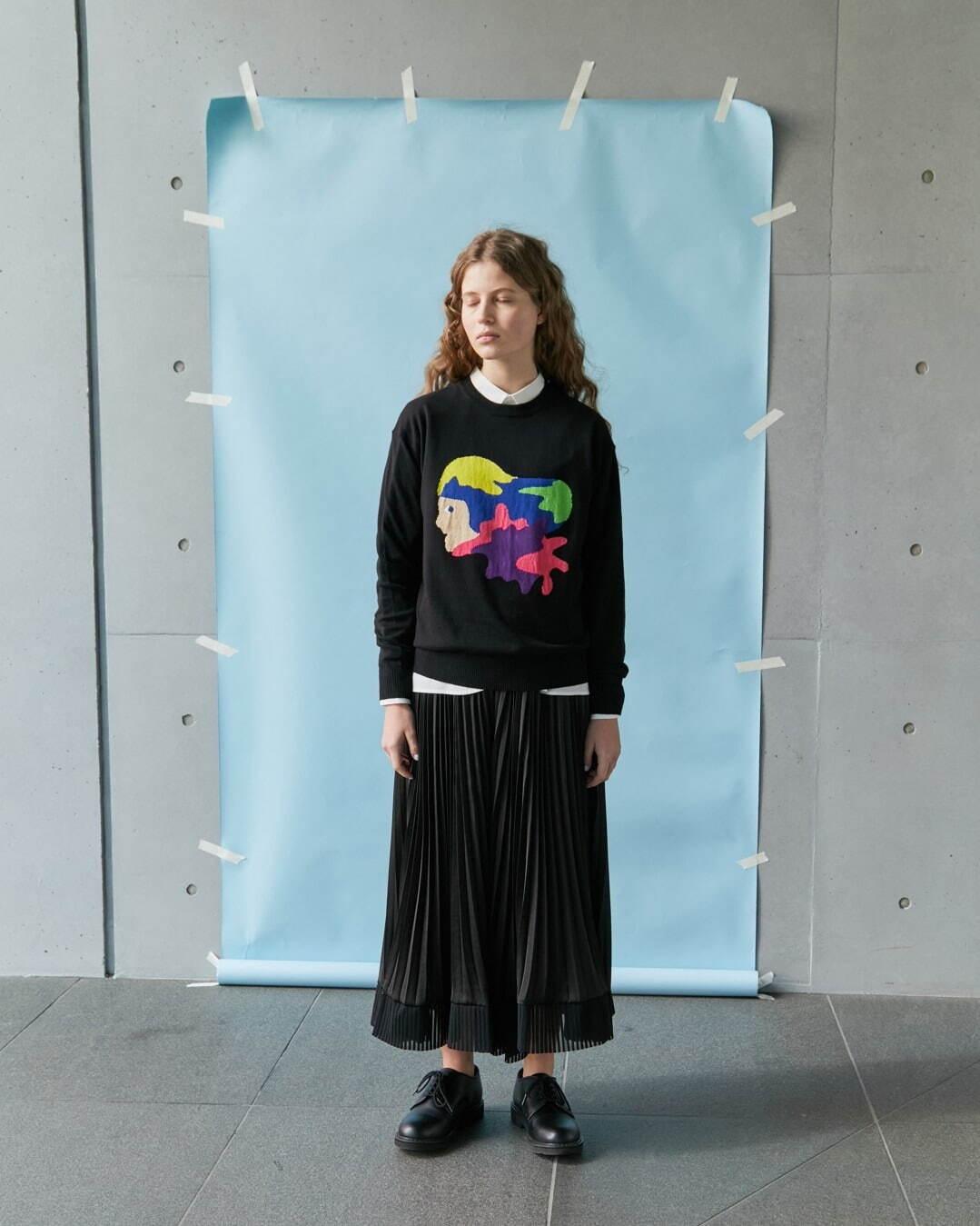 フラボア“クレパス”で描いたグラフィックのTシャツやワンピース、イラストレーターとコラボ コピー フラボア“クレパス”で描いたグラフィックのTシャツやワンピース、イラストレーターとコラボ コピー