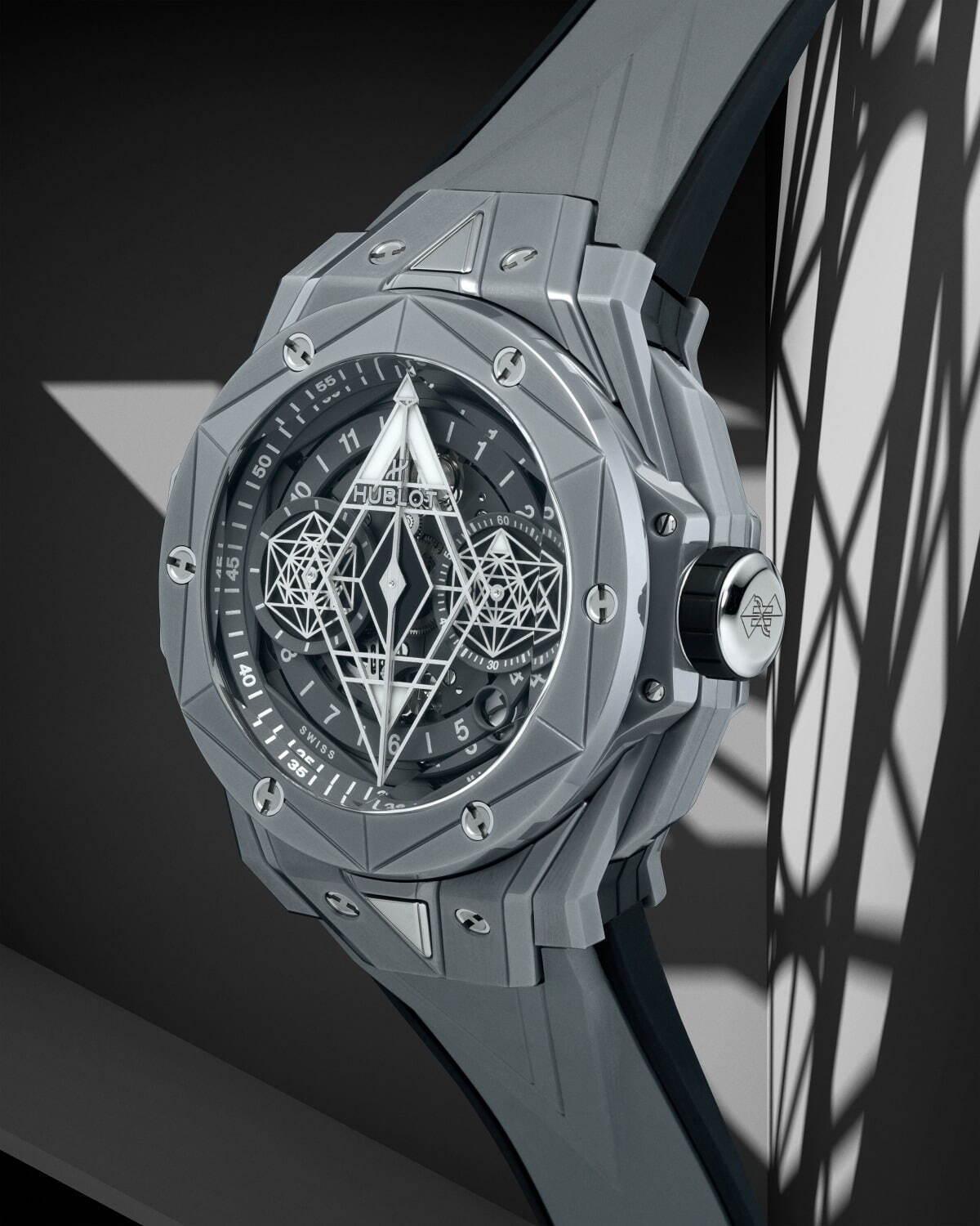 ウブロ“太陽のようなイエロー”や幾何学模様の腕時計「ビッグ・バン」新作、 カラーセラミックを使用 コピー