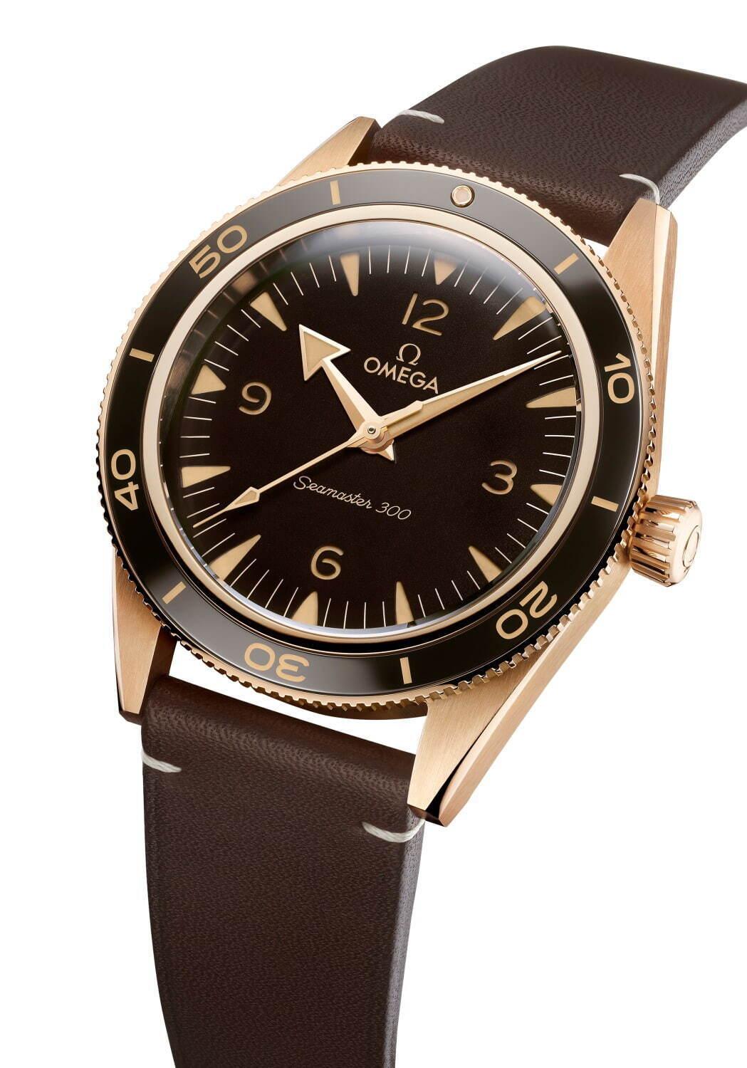 オメガの腕時計「シーマスター300」2021年新作、“ブロンズゴールド”ダイアルモデルも コピー