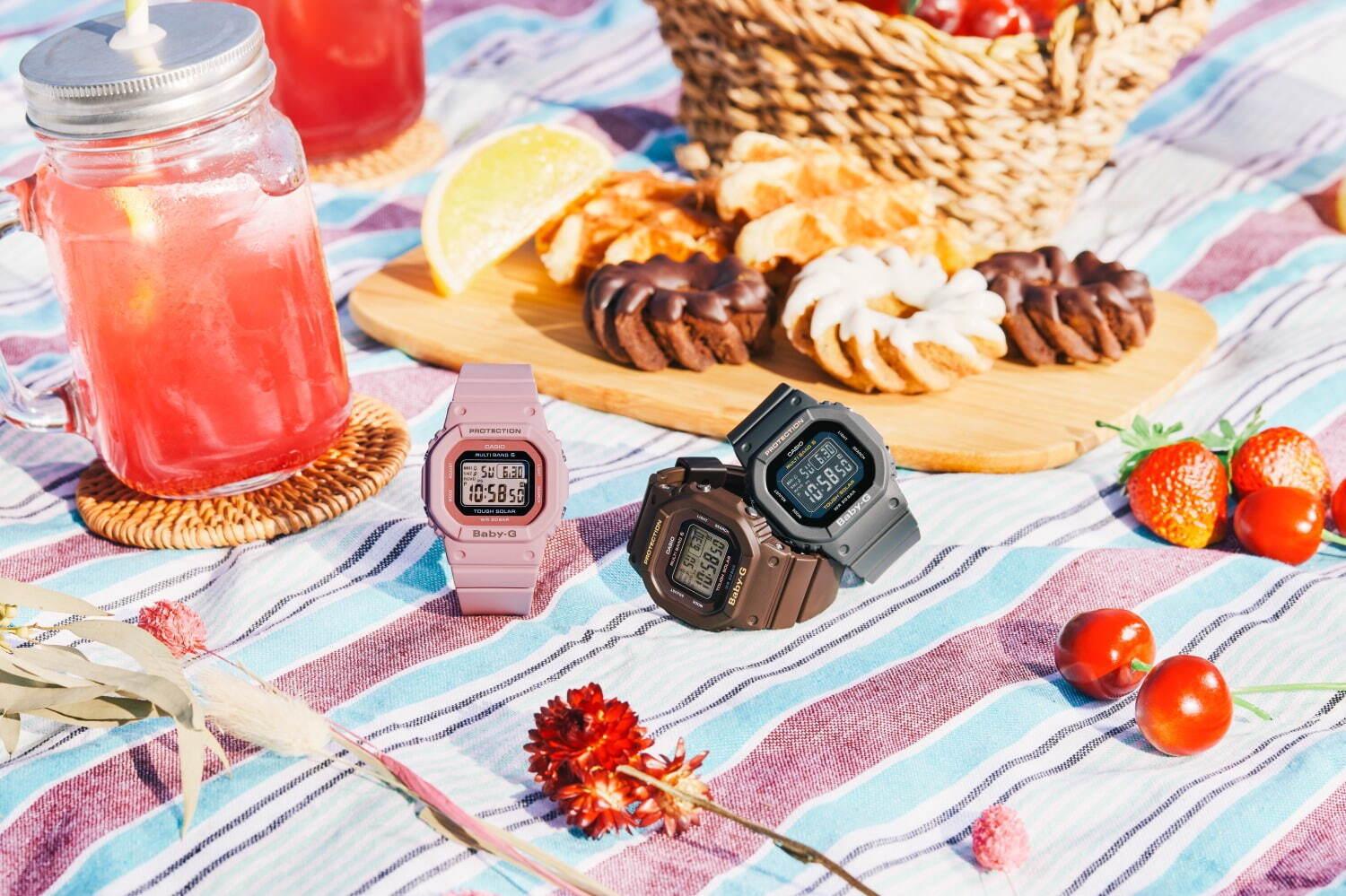 BABY-G新作“透明感”スケルトンウォッチ＆“くすみアースカラー”スクエア型腕時計 コピー