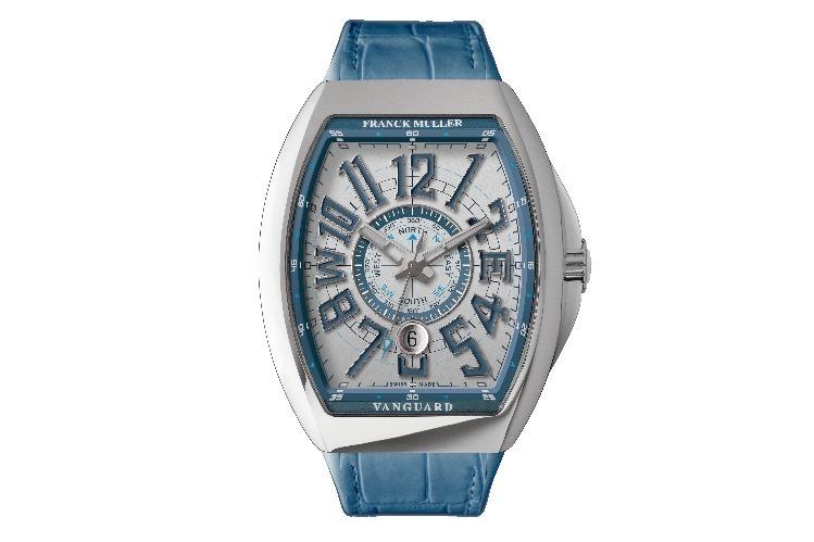フランク ミュラーの腕時計「ヴァンガード」新作“マリンテイスト”の淡いブルーカラー 