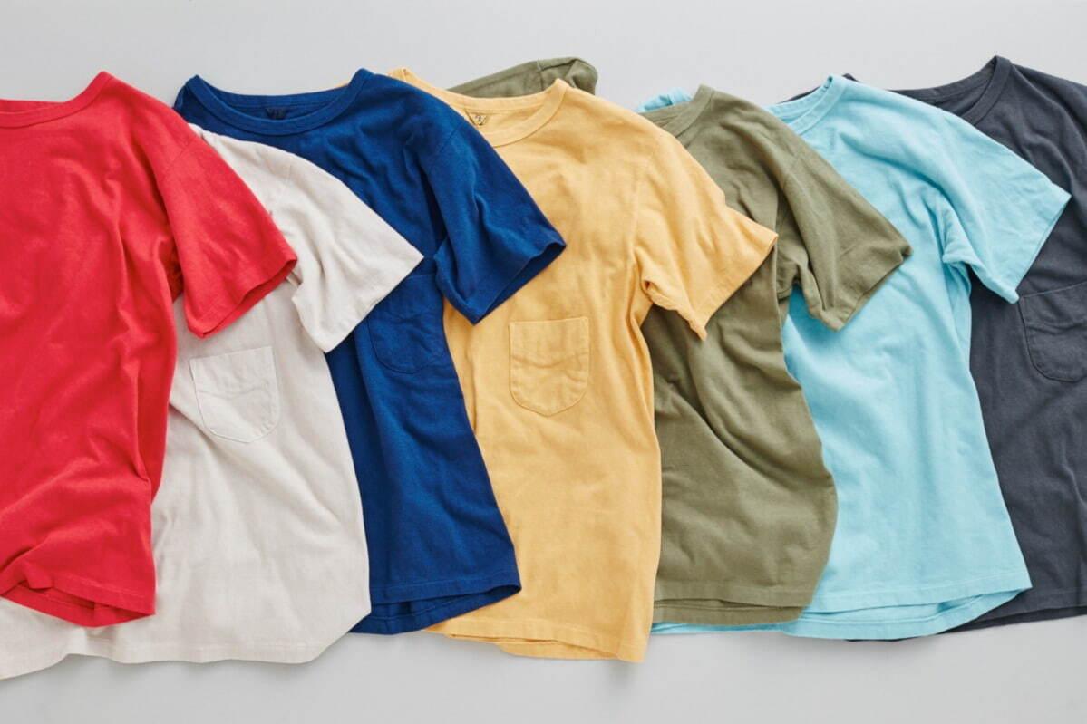 フィルメランジェ“花の咲く”植物で染めた「ボタニカルダイ」Tシャツ、ハイビスカスやマリーゴールド色 コピー フィルメランジェ“花の咲く”植物で染めた「ボタニカルダイ」Tシャツ、ハイビスカスやマリーゴールド色 コピー