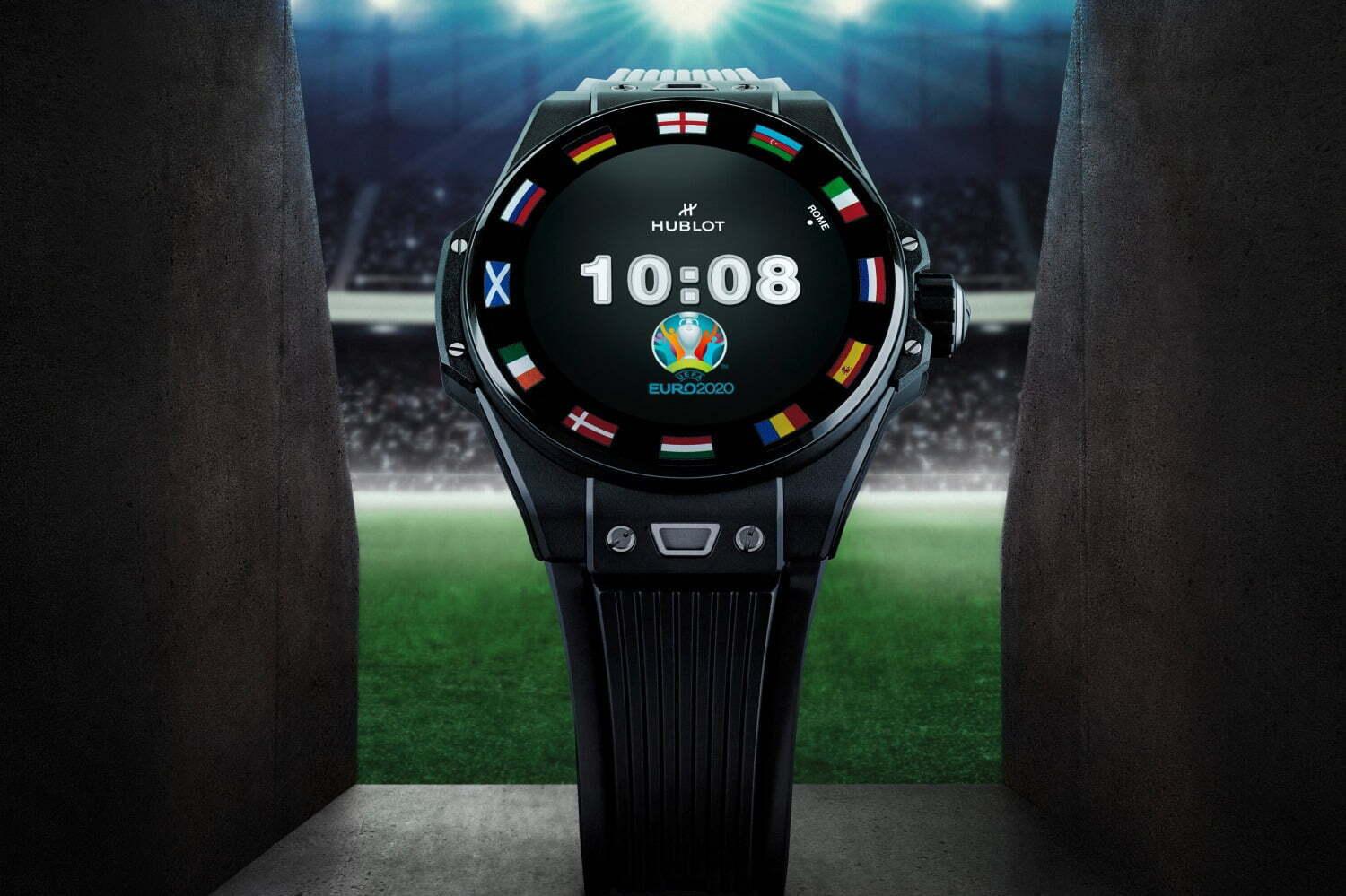 ウブロの腕時計「ビッグ・バン」新作、サッカー専用アプリでUEFA欧州選手権の試合状況リアルタイム受信 