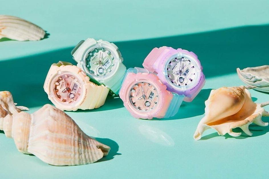 BABY-G“パステルカラー”の新作腕時計、涼し気スケルトンやマット調ミントグリーン 