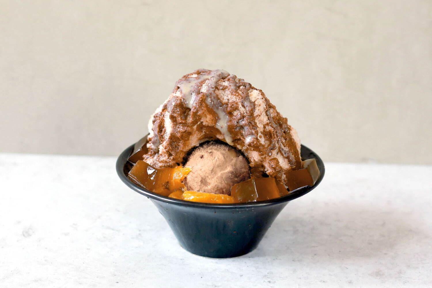 ミニマル“まるでアイスケーキ”マンゴーの生ガトーショコラ、紅茶練乳がけチョコかき氷も コピー