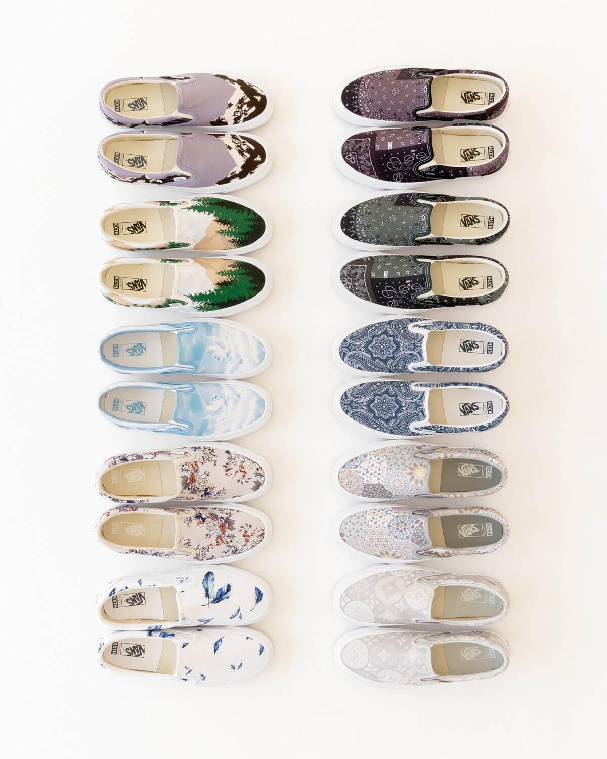KITH×Vans Vaultのスリッポンスニーカー、花柄や空モチーフなど10種のオリジナル柄で コピー KITH×Vans Vaultのスリッポンスニーカー、花柄や空モチーフなど10種のオリジナル柄で コピー