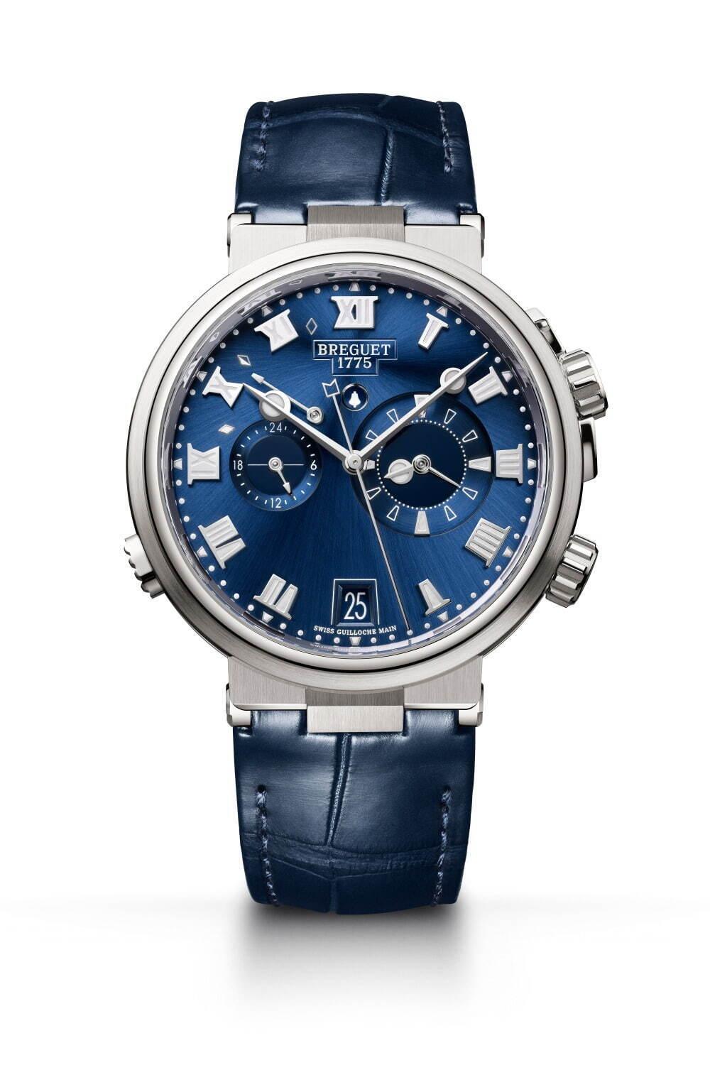 ブレゲの腕時計「マリーン」2021年新作、“海”のようなブルー・ダイヤル＆チタンケース コピー