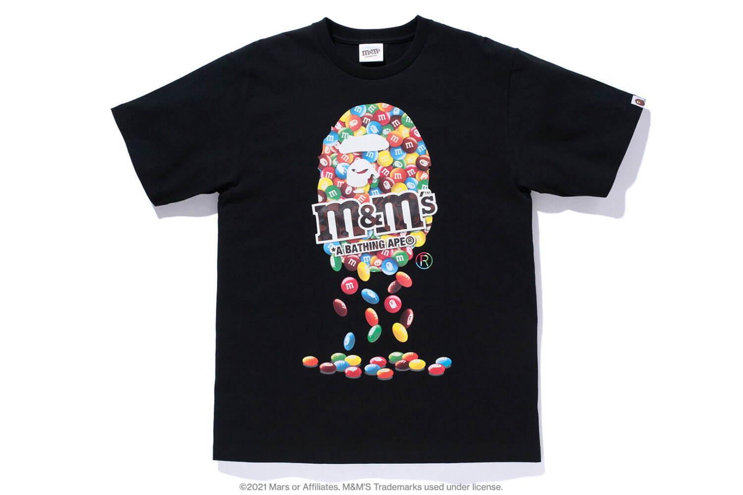 ア ベイシング エイプ×エムアンドエムズ、エイプ ヘッドのチョコ柄&キャラ入りベイプ カモTシャツ コピー ア ベイシング エイプ×エムアンドエムズ、エイプ ヘッドのチョコ柄&キャラ入りベイプ カモTシャツ コピー