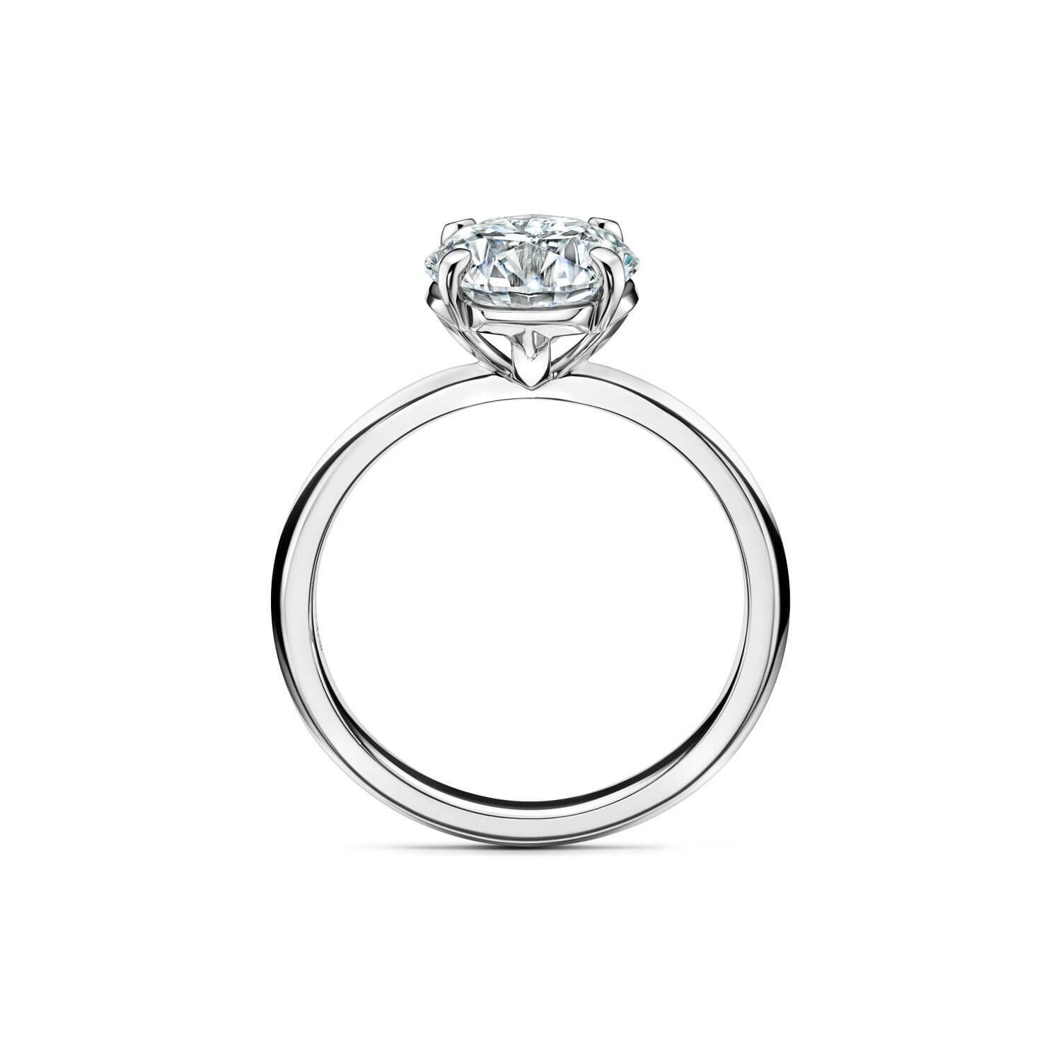 「ティファニー トゥルー」の新作婚約指輪、構築的な“T”モチーフでダイヤモンドをセット コピー