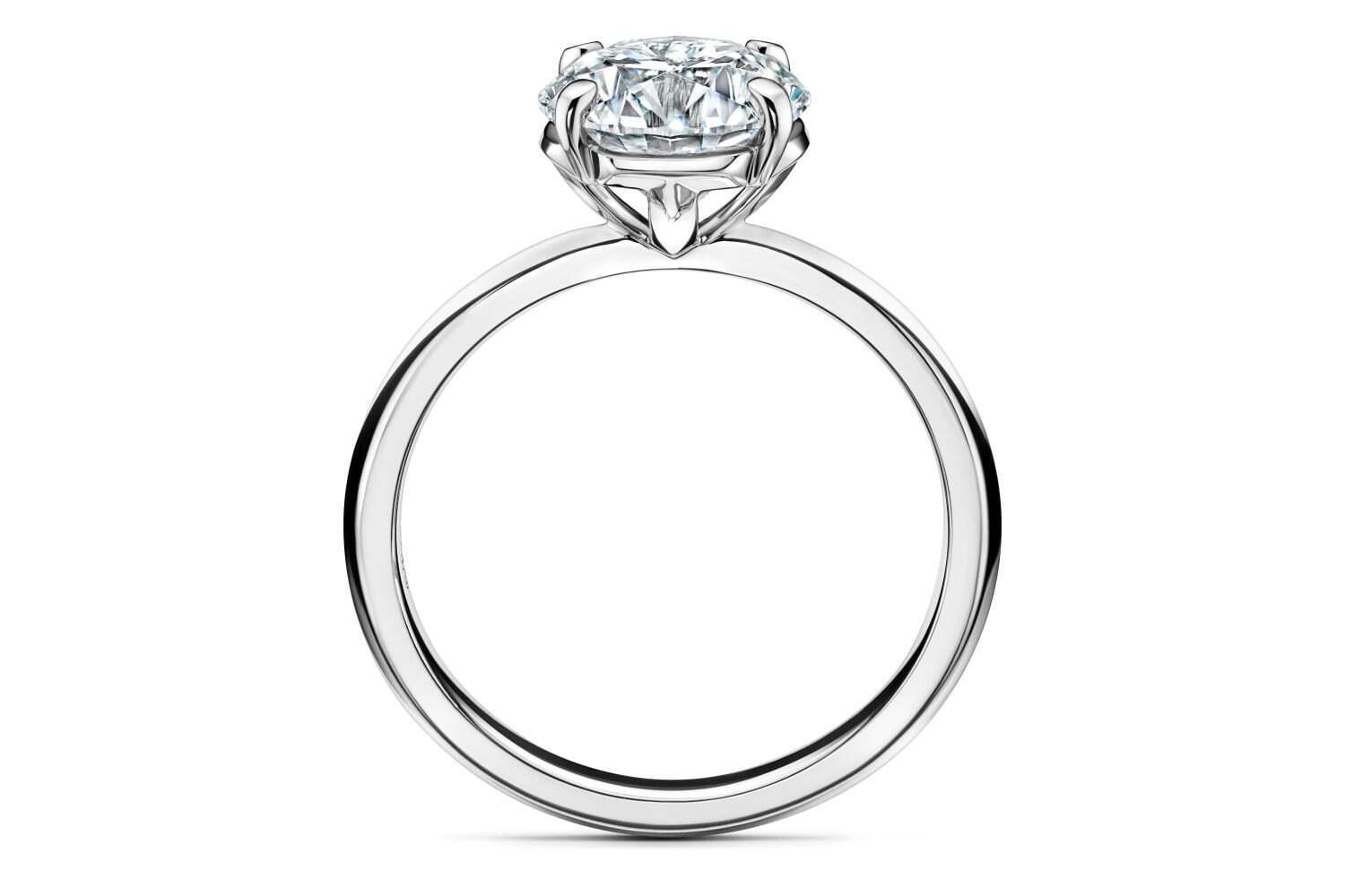 「ティファニー トゥルー」の新作婚約指輪、構築的な“T”モチーフでダイヤモンドをセット 