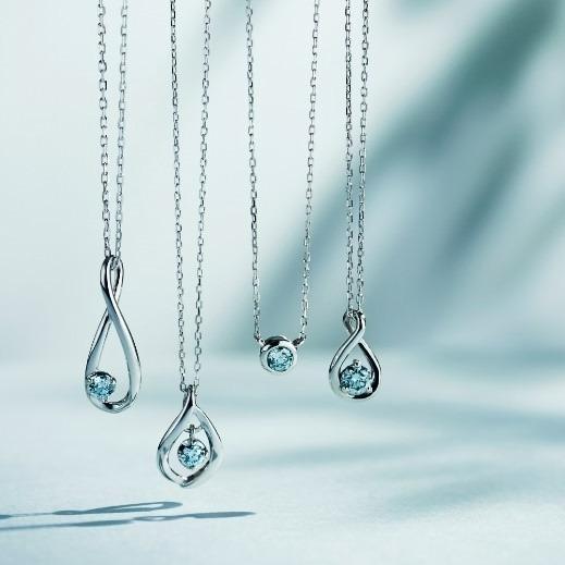 カナル 4℃新作ネックレス、“永遠の愛”ピンクダイヤモンド＆“幸福”のブルーダイヤモンド コピー