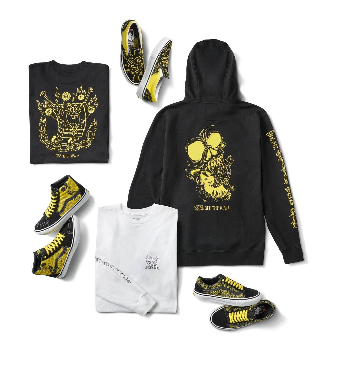 VANS×スポンジ・ボブ×マイク・ギグロッティ、スカルや有刺鉄線モチーフのスニーカー&アパレル コピー VANS×スポンジ・ボブ×マイク・ギグロッティ、スカルや有刺鉄線モチーフのスニーカー&アパレル コピー