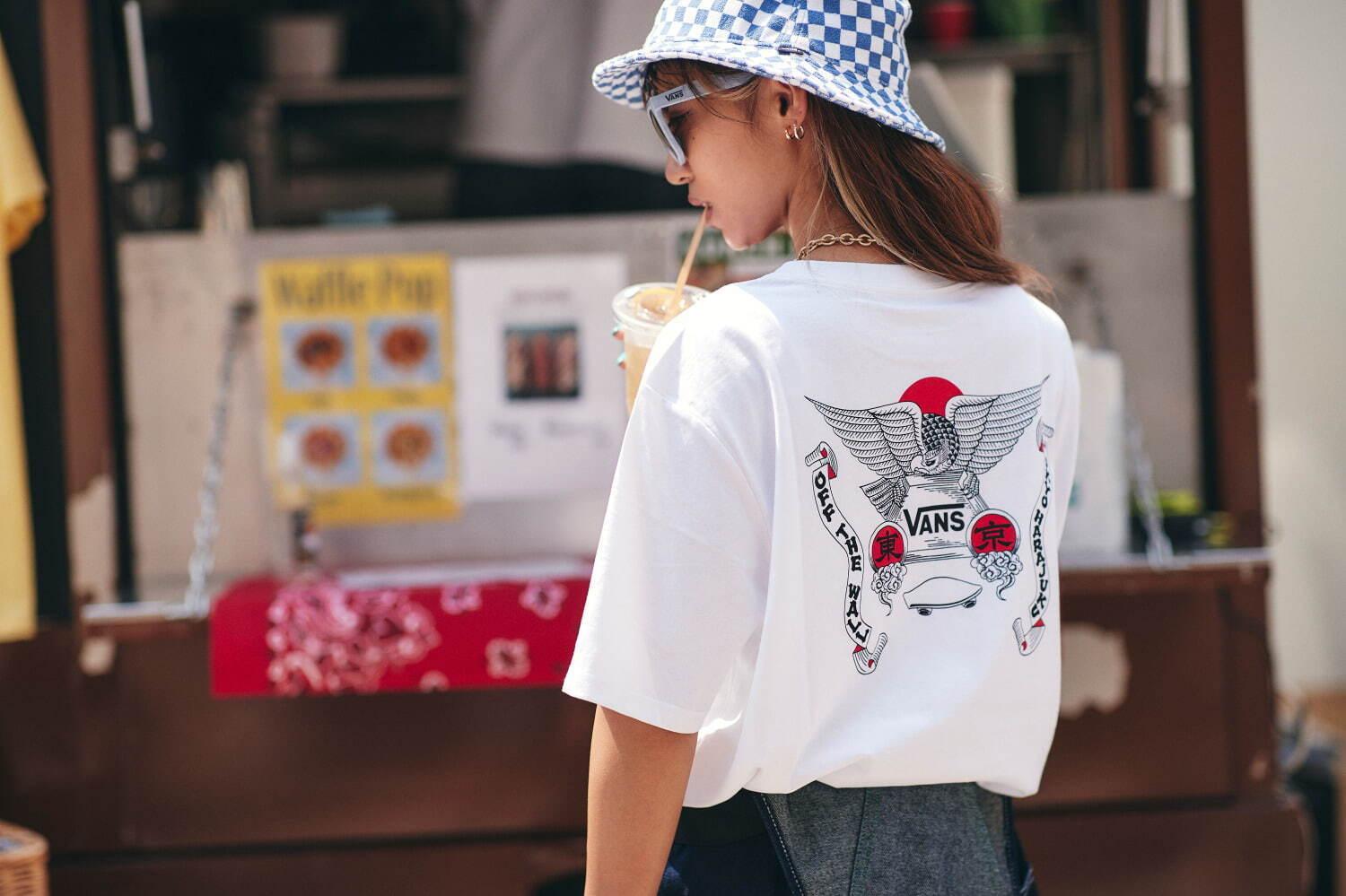 VANS「東京」の漢字デザイン入りTシャツ、日本人アーティスト・遊鷹&松山しげきとコラボ コピー VANS「東京」の漢字デザイン入りTシャツ、日本人アーティスト・遊鷹&松山しげきとコラボ コピー