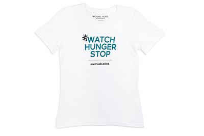 マイケル・コースから飢餓撲滅を呼びかけるチャリティTシャツ - 世界5都市で無料配布 