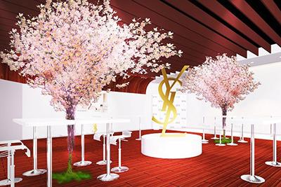 六本木ヒルズに一足早く桜が登場！イヴ・サンローラン・ボーテが2日間限定のお花見イベント開催 