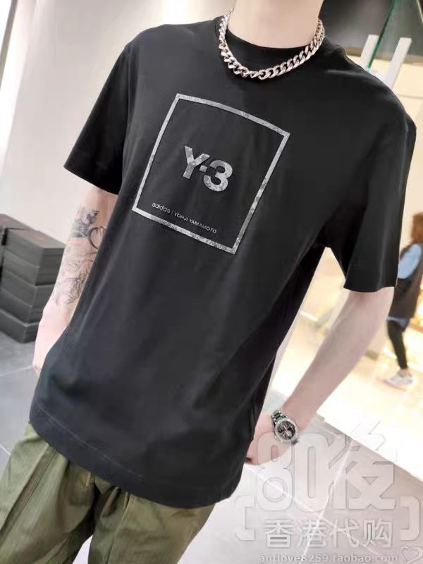 ワイ・スリー Y-3 ロゴ コピー 山本耀司 丸首 半袖ｔシャツ