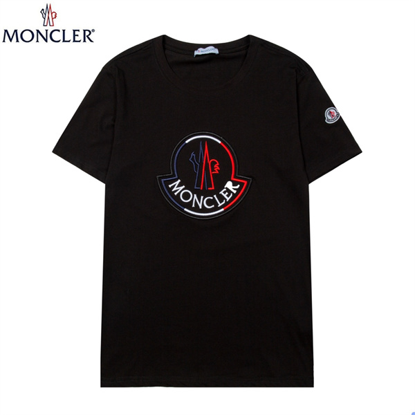 Monclerメンズ21ss刺繍logoプリント カジュアルモンクレール tシャツ 