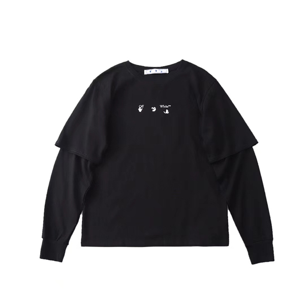 オフホワイトコピー長袖tシャツ